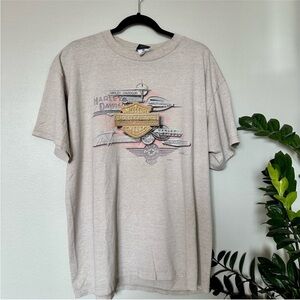 Harley-Davidson Cream Short Sleeve Tee
